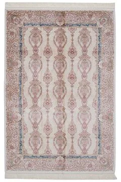 Classic patterned machine rug on a white background Stock Photos