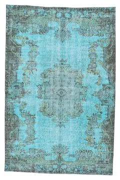 Classic patterned machine rug on a white background Stock Photos