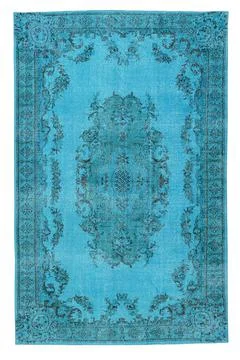 Classic patterned machine rug on a white background Foto stock