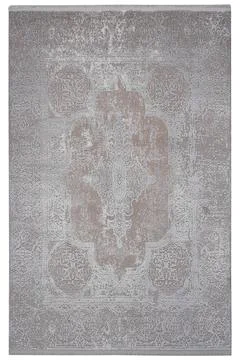 Classic patterned machine rug on a white background Foto stock