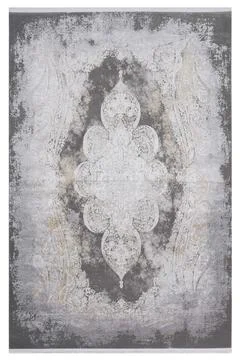 Classic patterned machine rug on a white background Stock Photos