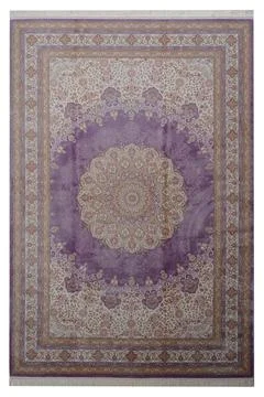 Classic patterned machine rug on a white background Stock Photos