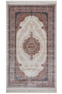 Classic patterned machine rug on a white background Stock Photos