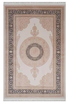 Classic patterned machine rug on a white background Stock Photos