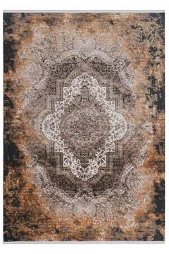 Classic patterned machine rug on a white background Stock Photos