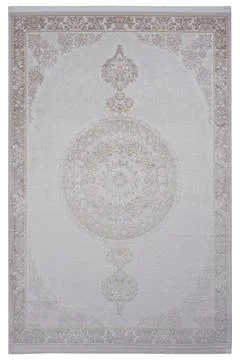 Classic patterned machine rug on a white background Stock Photos