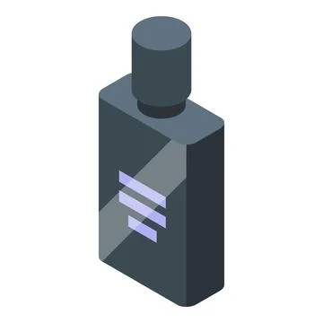 Classic perfume bottle standing on white surface Stock-Illustration