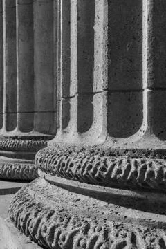 Classic pillar close up Foto stock