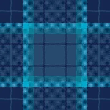 Classic pixelated plaid pattern in cool blues. Perfect for retro design, fabr Illustrazione stock