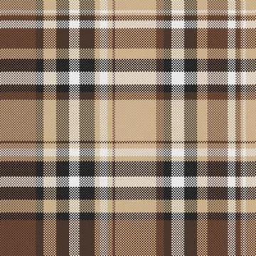 Classic, pixelated plaid pattern in warm, neutral tones. Great for background Illustrazione stock