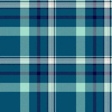 Classic pixelated tartan pattern in cool, calming blues. Perfect for backgrou Illustrazione stock