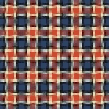 Classic pixelated tartan pattern. A warm and stylish textured background. G.. Stock Illustration