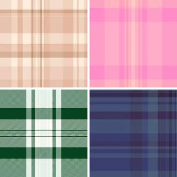 Classic plaid bundle created for editorial covers. Traditional tartan frami.. Stock Illustration