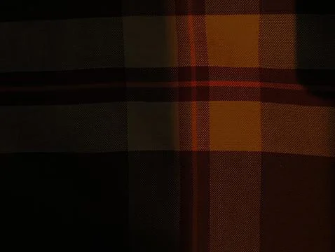 Classic Plaid Fabric Texture with Dramatic Shadow and Light Accent Stock Photos