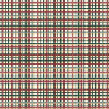 Classic Plaid Pattern Background with Red Green and Yellow Intersecting Lin.. Illustration