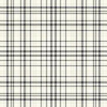 Classic plaid pattern in beige and charcoal grey. This seamless vector illust Stock Illustration