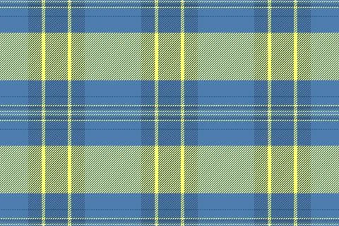 Classic plaid pattern in blue and yellow tones. Timeless design for backgroun Stock Illustration