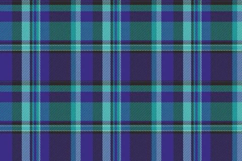 Classic plaid pattern with blue, teal and black hues. Versatile backdrop for  Stock Illustration