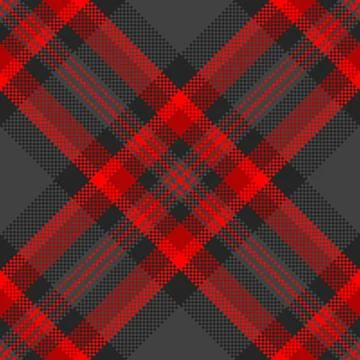 Classic plaid pattern in bold red and gray. A timeless tartan design, ideal f Illustrazione stock