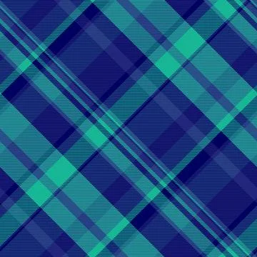 Classic plaid pattern in cool blue and teal hues. Evokes comfort, tradition,  Stock Illustration