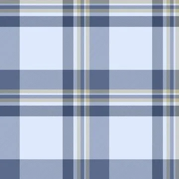 Classic plaid pattern in cool blues and beige tones. Versatile textile design Stock Illustration