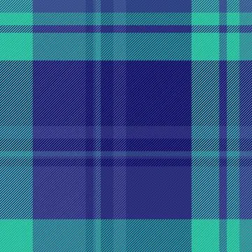 Classic plaid pattern in cool, calming blues and greens. Versatile textile ba Stock Illustration