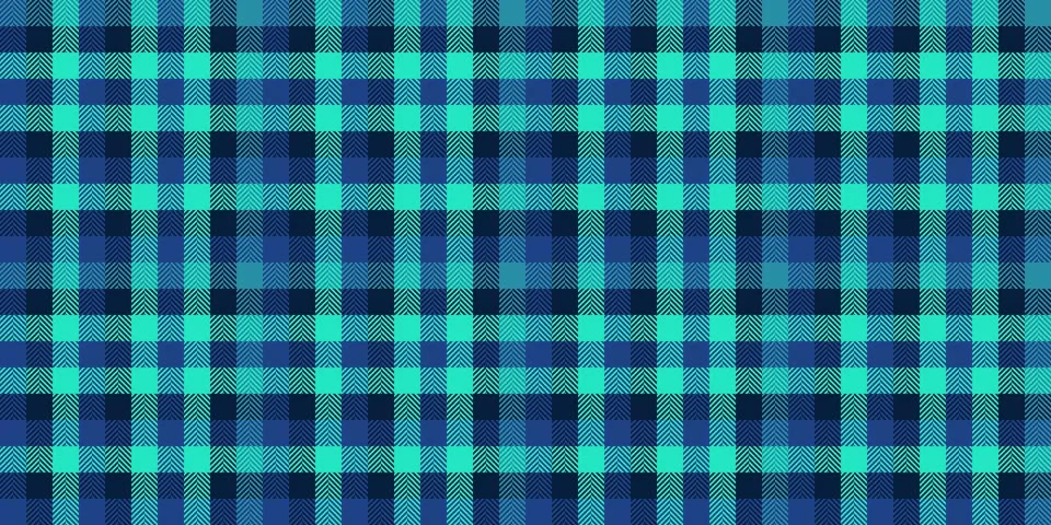 Classic plaid pattern with cool, refreshing hues of blues and greens. Perfect Stock Illustration