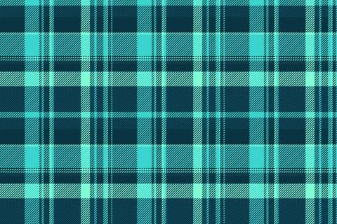 Classic plaid pattern in cool teal shades. Seamless texture ideal for backgro Stock Illustration