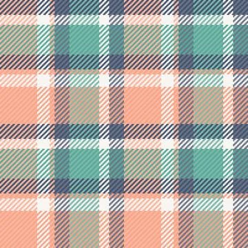 Classic plaid pattern in coral, teal, and navy. Timeless, versatile design pe Illustrazione stock