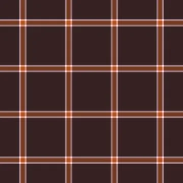Classic plaid pattern with dark brown background and tan lines, ideal for tex Stock Illustration