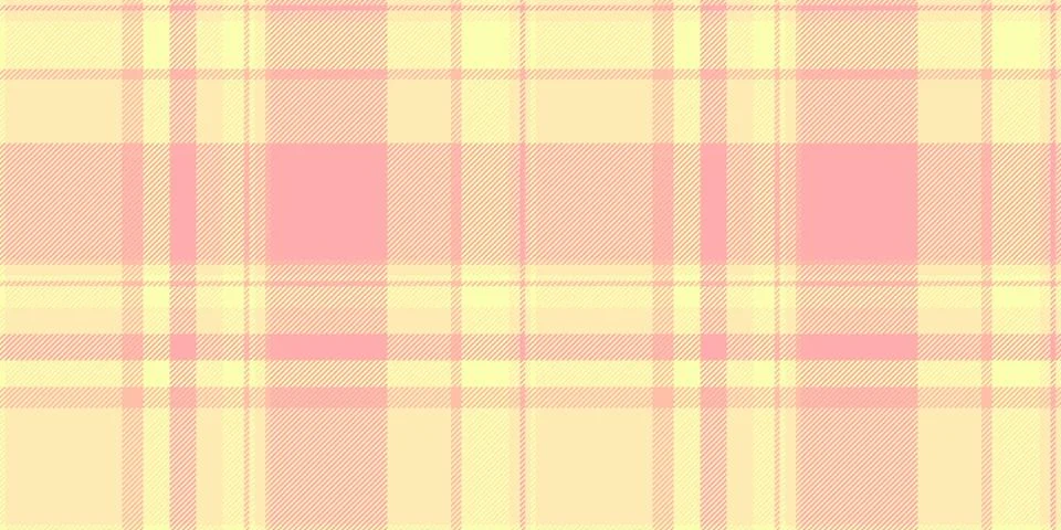 Classic plaid pattern. Delicate pastel yellow and pink hues. Great for backgr Stock Illustration