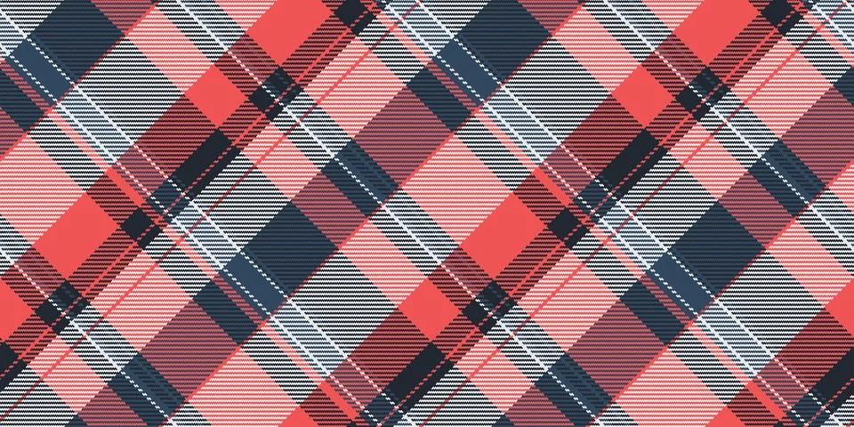 Classic plaid pattern design in coral, navy and white. Versatile backdrop for Illustrazione stock