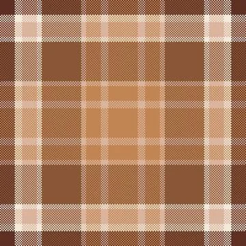 Classic plaid pattern in earthy tones. Seamless tartan design, perfect for ba Stock Illustration