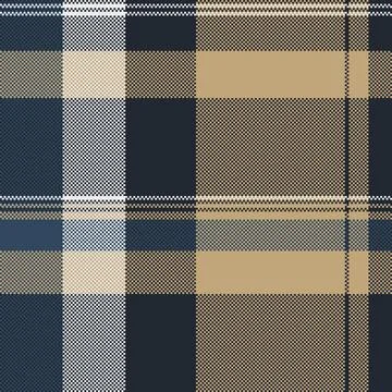 This classic plaid pattern features a sophisticated blend of navy blue and wa Stock Illustration