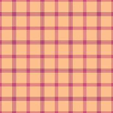 Classic plaid pattern featuring intersecting lines in soft peach and pink. .. Stock Illustration