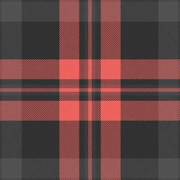 Classic plaid pattern featuring intersecting lines in grey and salmon. Use fo 스톡 일러스트
