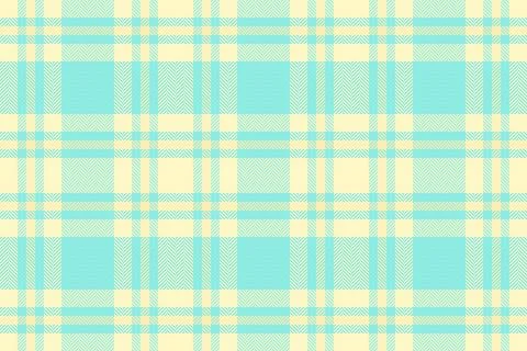 Classic plaid pattern featuring a light aqua and pastel yellow color palette. 스톡 일러스트