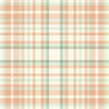 Classic plaid pattern in gentle pastel hues of peach, mint, cream. Timeless.. Stock Illustration