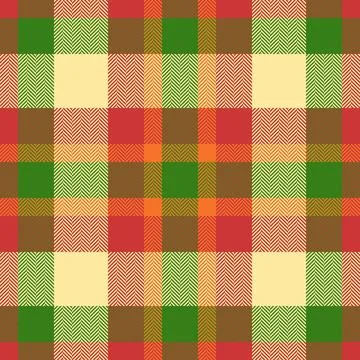 Classic plaid pattern with herringbone texture. Cozy, warm tones suggest autu Illustrazione stock