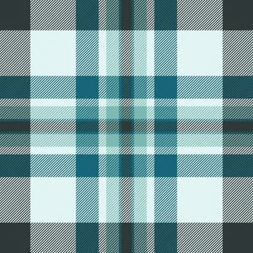 Classic plaid pattern with intersecting teal  light blue stripes. Versatile f Illustrazione stock