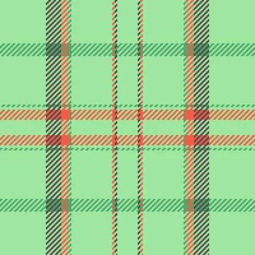 Classic plaid pattern in mint, coral, and gray hues. Textile design ideal for Illustrazione stock