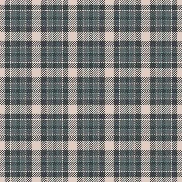 Classic plaid pattern in muted gray, teal, and blush tones. Timeless textile  Stock Illustration