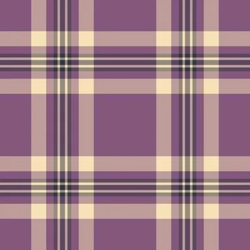 Classic plaid pattern in muted purple and cream hues. Ideal for backgrounds,  Stock Illustration