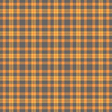Classic plaid pattern with orange and gray tones. Seamless repeatable desig.. Stock Illustration