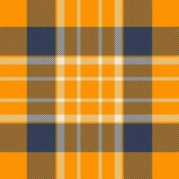 Classic plaid pattern with orange, navy, and beige. A versatile, timeless des Stock Illustration