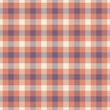 Classic plaid pattern in peach and purple tones. Ideal for textiles, backgrou Stock Illustration