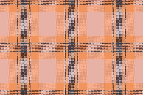Classic plaid pattern in peach, orange, and navy blue. Perfect for background Illustrazione stock