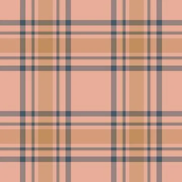 Classic plaid pattern in peach, tan, and slate blue.  A seamless, versatile t Stock Illustration