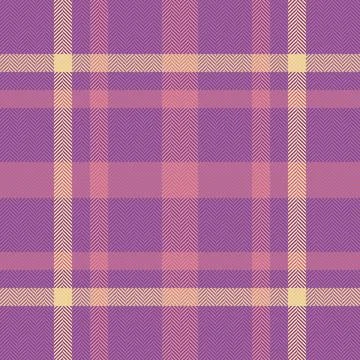 Classic plaid pattern in purple hues with detailed herringbone texture. Ideal Stock Illustration