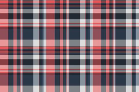 Classic plaid pattern with red, navy, and gray hues. Versatile background for Illustrazione stock